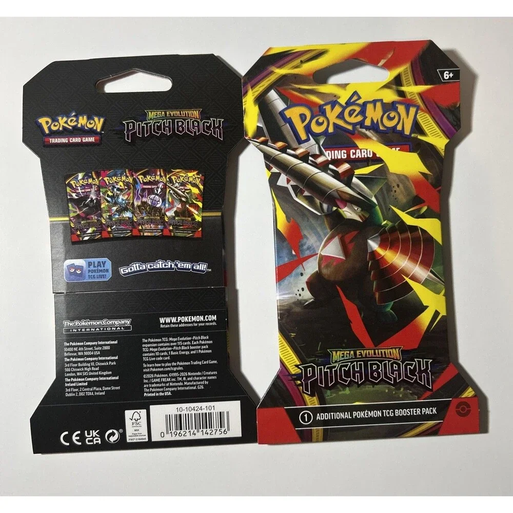Pokemon Pitch Black Lot of 6 Booster PACKS Released 7/17/26 IN HAND Ships Daily